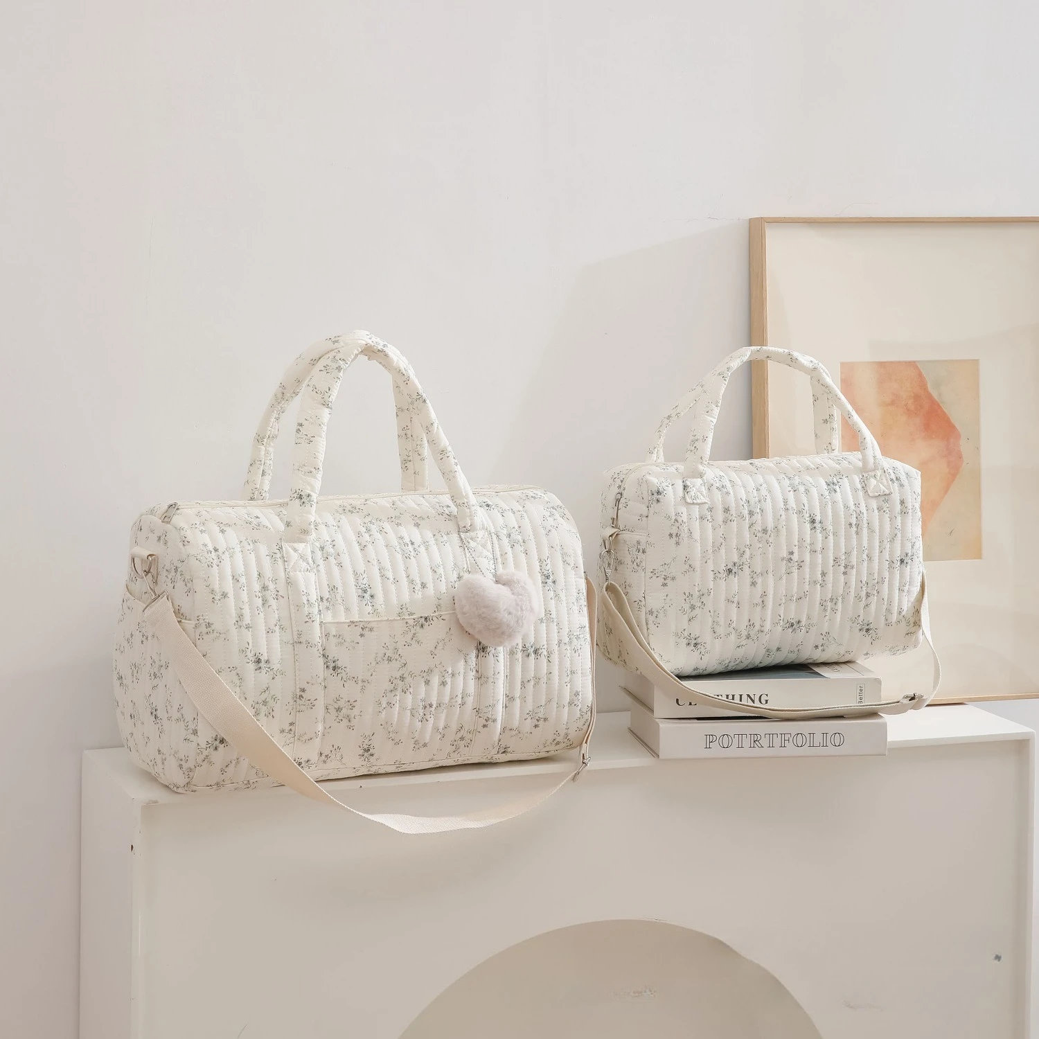 Bolsa de mamá con bordado Flor - Baby Clothing Hamper reseña y precio